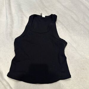 ALO Yoga Black Ribbed Tank Top